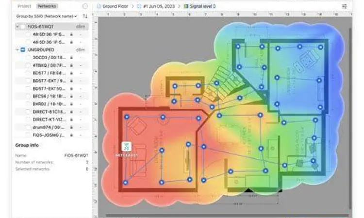 Heatmap Sinyal WiFi Pemetaan sinyal WiFi dalam ruangan menggunakan aplikasi
