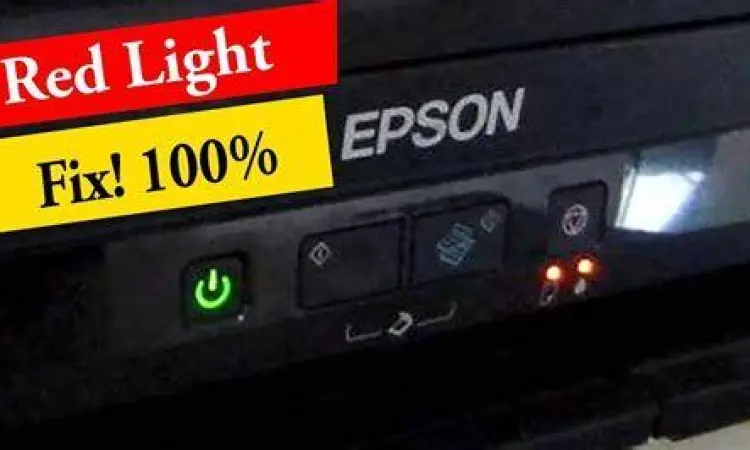 Lampu printer Epson L220 berkedip merah