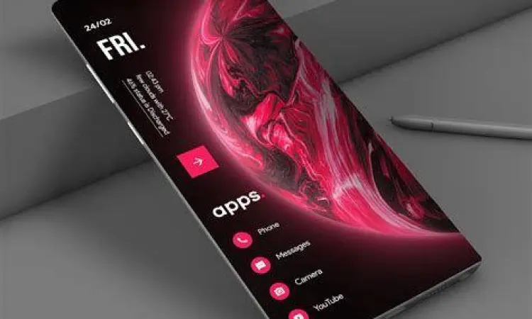 Tampilan antarmuka aplikasi tema Android minimalis