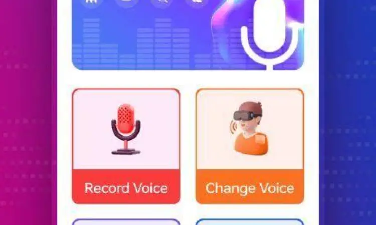 Tampilan Voice Changer Pro Antarmuka aplikasi voice changer mod apk premium