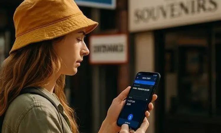 Wisatawan menggunakan aplikasi translate untuk berkomunikasi dengan warga lokal