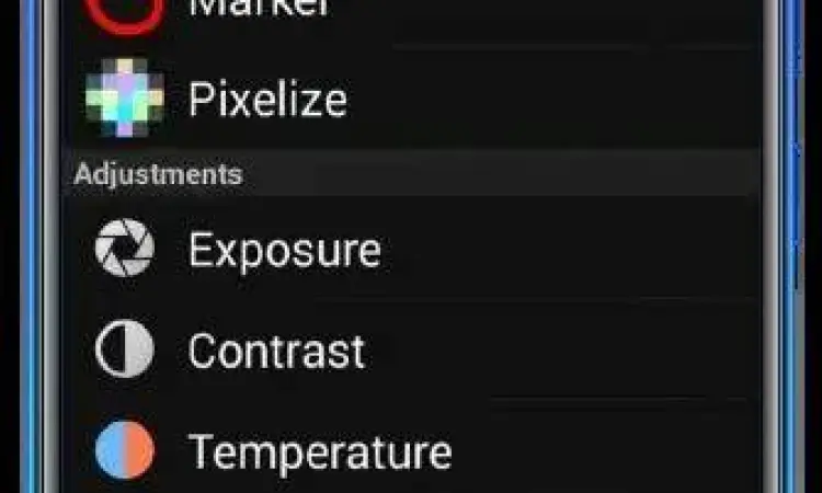 Menu navigasi Picsay Pro Mod APK