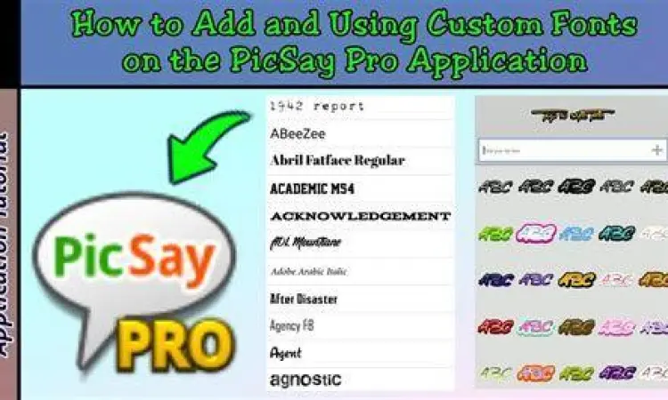 Contoh penggunaan font kustom di Picsay Pro