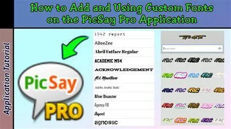 Custom Fonts Picsay Pro Contoh penggunaan font kustom di Picsay Pro