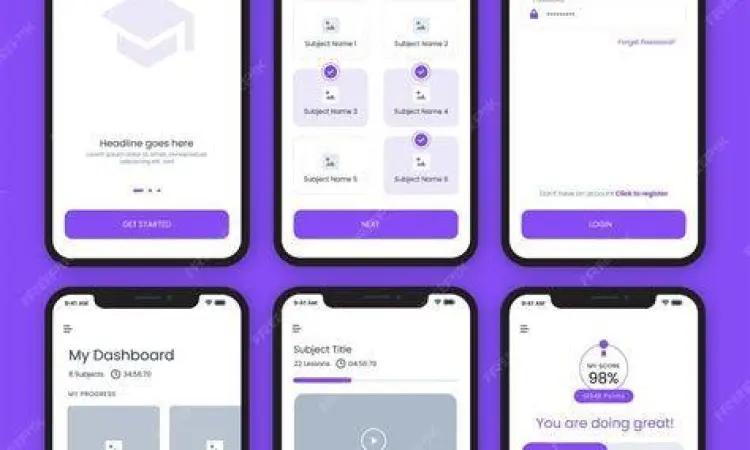 Desain antarmuka aplikasi edukasi modern