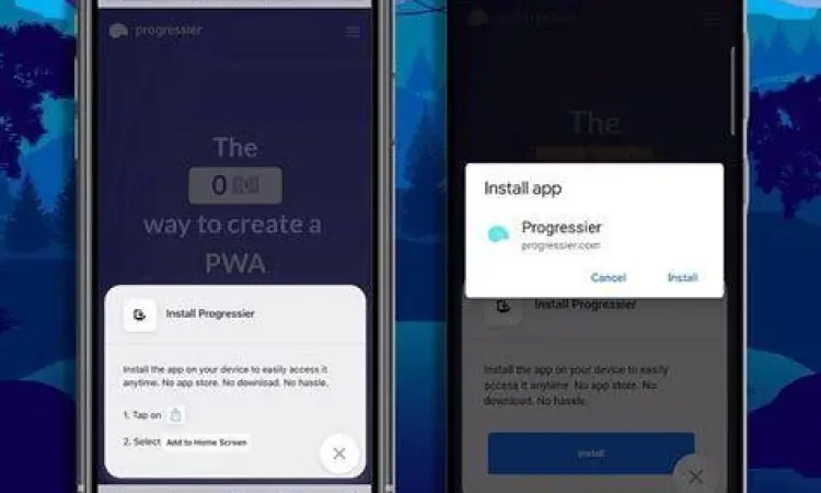 Instalasi PWA Cara menginstal Snapdrop sebagai PWA di smartphone