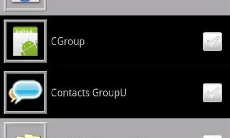 Menu sharing file APK melalui koneksi Bluetooth