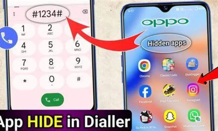 Membuka aplikasi tersembunyi lewat dial pad Oppo