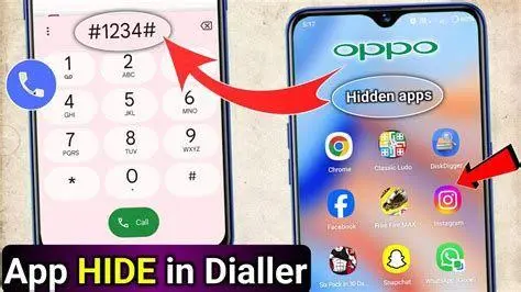 Akses Aplikasi Tersembunyi Membuka aplikasi tersembunyi lewat dial pad Oppo