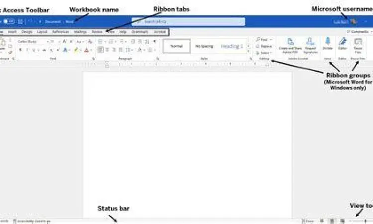 Tampilan antarmuka Microsoft Word terbaru