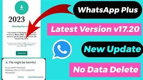 Pembaruan Versi WA Plus Notifikasi pembaruan WhatsApp Plus
