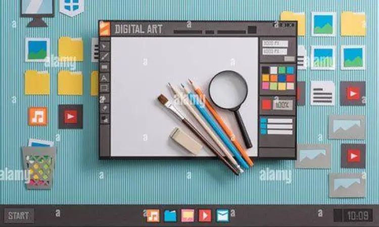 Tampilan antarmuka contoh perangkat lunak aplikasi desain