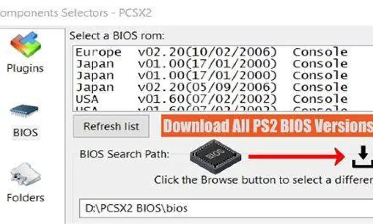 BIOS PS2 Daftar file BIOS PS2 untuk emulator