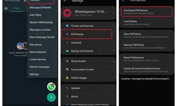 Pengaturan Privasi WA Aero Menu pengaturan privasi di WhatsApp Aero