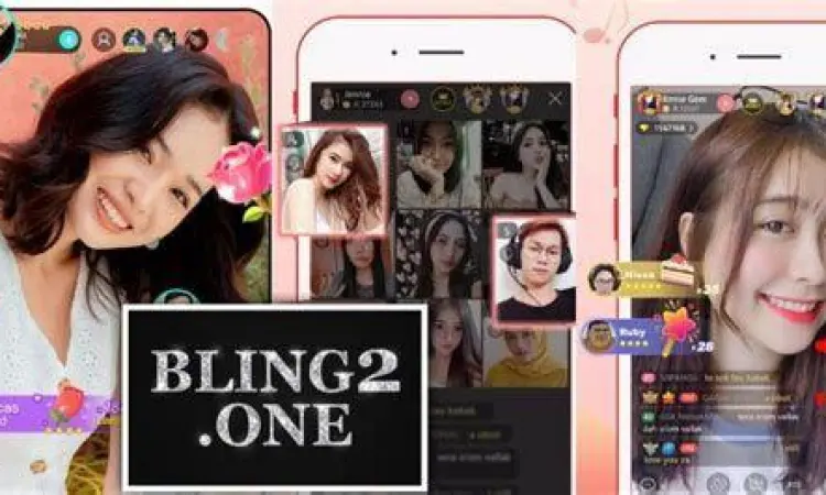 Tampilan Bling2 Live Antarmuka pengguna aplikasi live streaming premium
