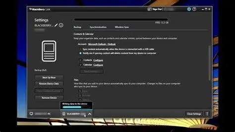 Dashboard BlackBerry Link Dashboard BlackBerry Link untuk BB10