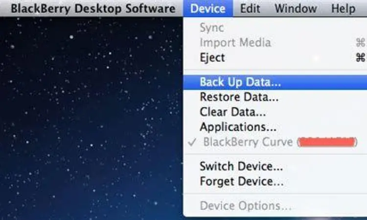 Backup Data BB Proses backup data BlackBerry