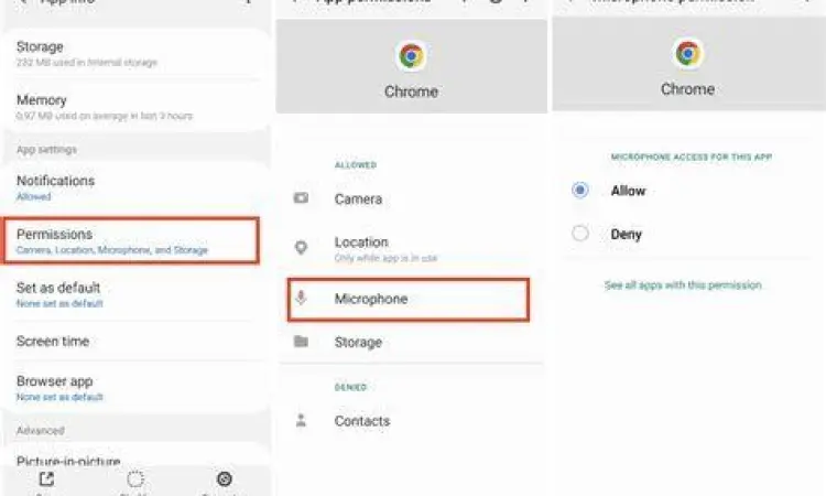 Pengaturan izin aplikasi pada sistem operasi Android