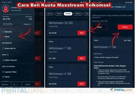 Daftar Aplikasi Kuota Nonton Aplikasi MAXstream dan kuota nonton Telkomsel