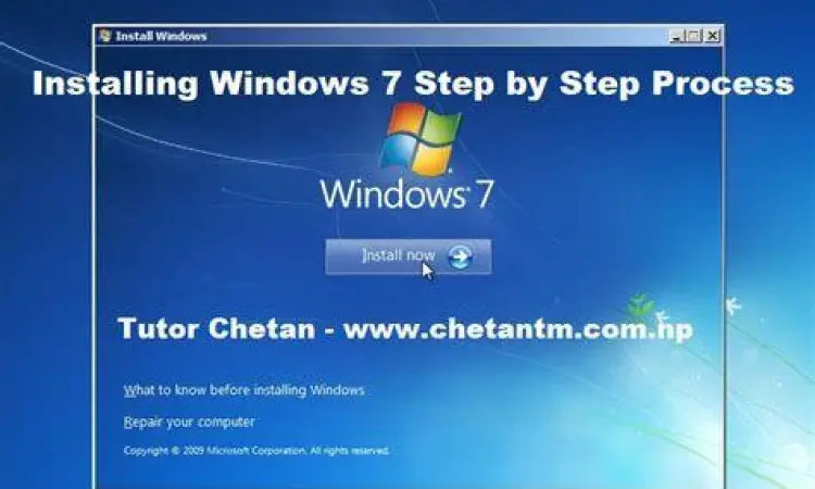 Proses instalasi Windows 7 Ultimate