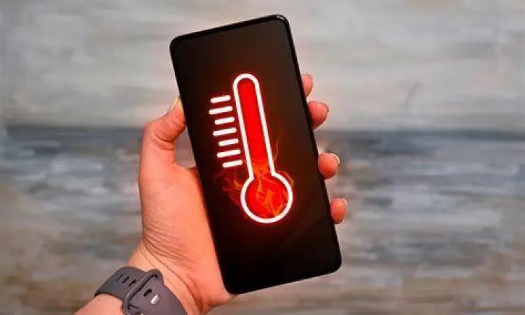 Ilustrasi smartphone yang mengalami panas berlebih
