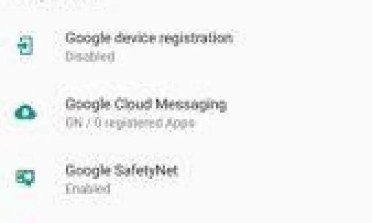 Menu self-check pada aplikasi MicroG APK