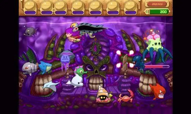 Pertempuran melawan alien di Insaniquarium game