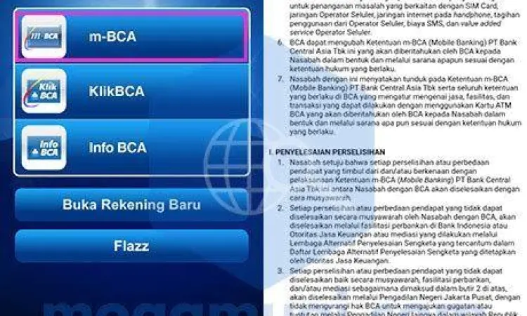 Proses aktivasi aplikasi bca mobile lewat smartphone