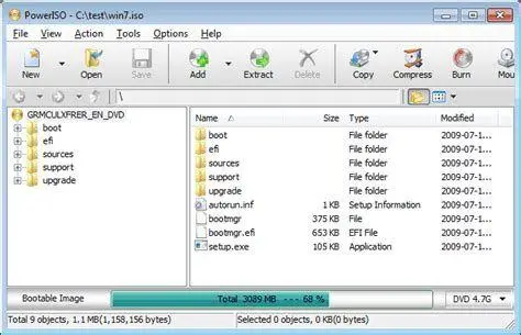 Power ISO Main Interface Antarmuka utama Power ISO