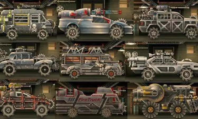 Modifikasi mesin kendaraan di Earn to Die 2