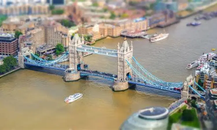 Efek kota miniatur yang diedit secara digital