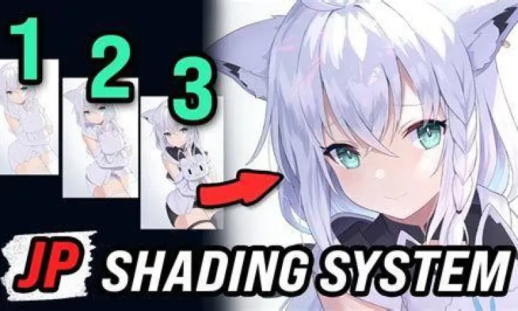 Proses Shading Anime Proses pewarnaan karakter anime digital