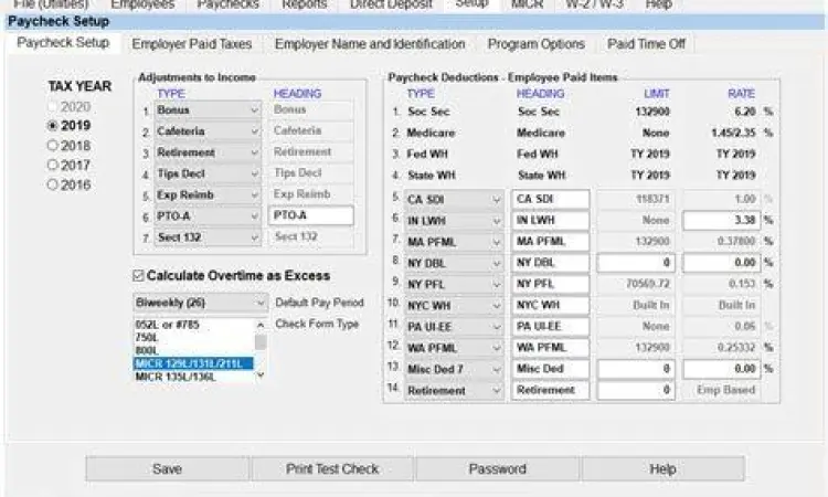 Otomatisasi Payroll Tampilan simulasi penghitungan gaji pada software payroll