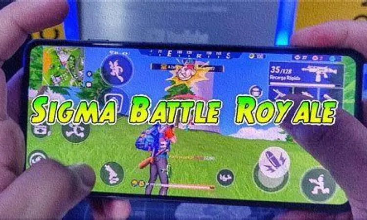 Gameplay Sigma Battle Royale Screenshot gameplay Sigma APK yang menampilkan grafis kartun
