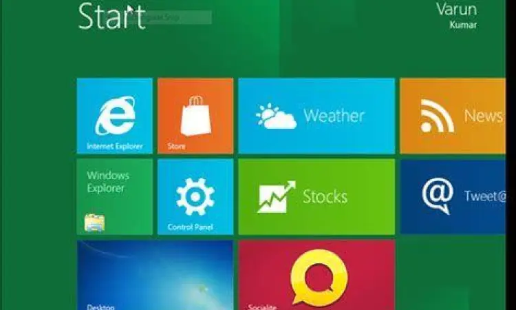Antarmuka Metro UI pada Windows 8