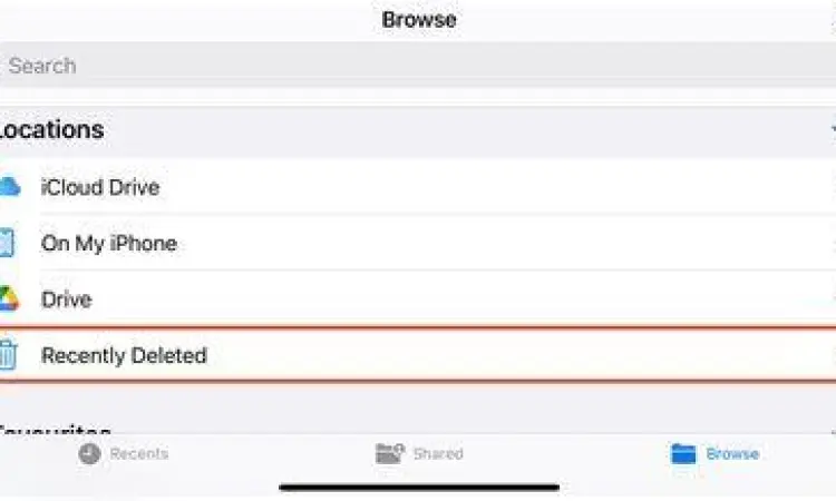 Mengecek folder sampah di galeri smartphone