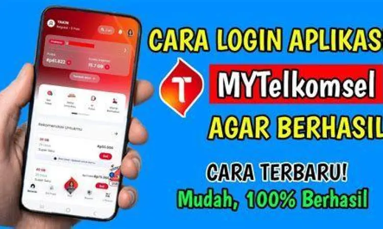 Proses login aplikasi MyTelkomsel