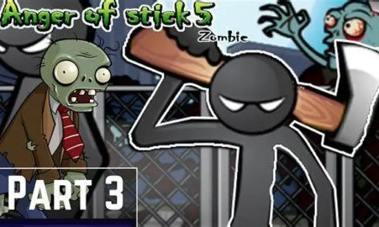 Mode Zombie Anger of Stick Pertarungan melawan bos zombie di Anger of Stick