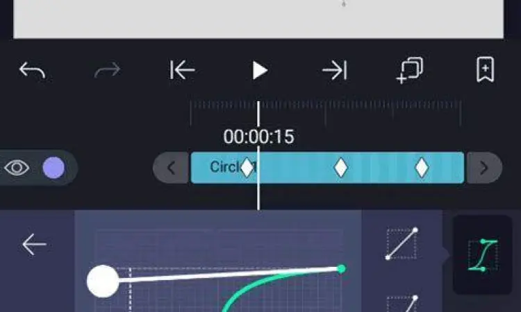 Kurva Keyframe Alight Motion Menu kurva keyframe pada Alight Motion Pro