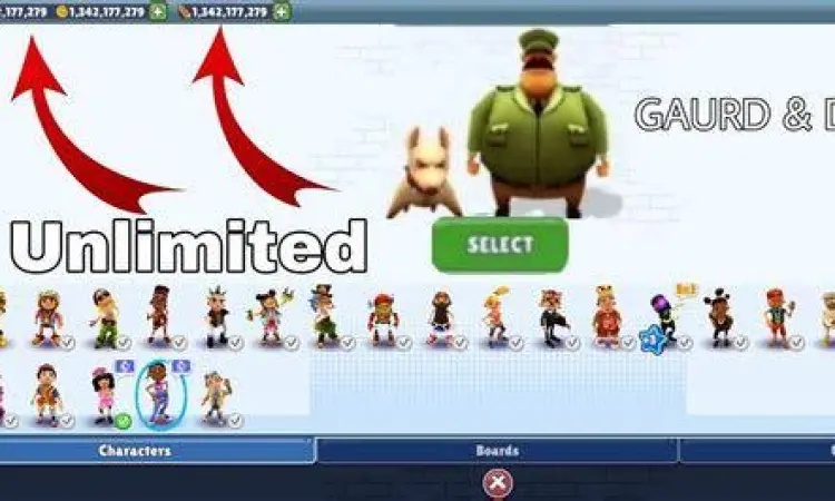 Subway Surfers Mod Characters Daftar karakter Subway Surfers yang terbuka di versi modifikasi