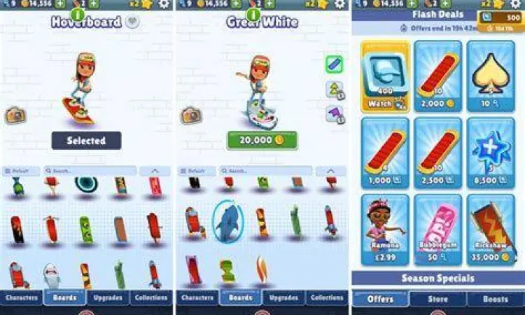 Hoverboard Collection Subway Surfers Koleksi hoverboard lengkap di Subway Surfers Mod