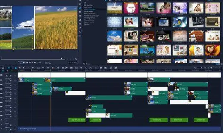 Professional Video Editing PC Tampilan perangkat lunak pengeditan video profesional di PC