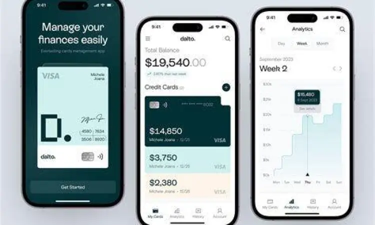 Digital Earning Concept Konsep aplikasi keuangan di smartphone