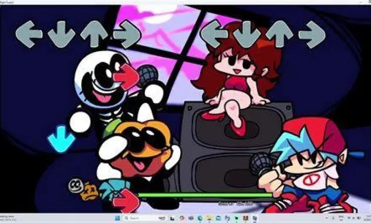 Screenshot Gameplay FNF PC Gameplay Friday Night Funkin di PC