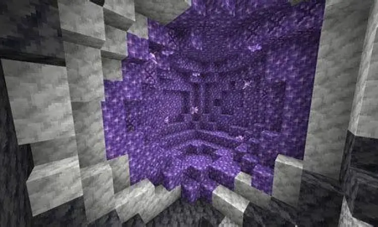 Struktur Amethyst Geode Interior Geode Amethyst di Minecraft 1.17