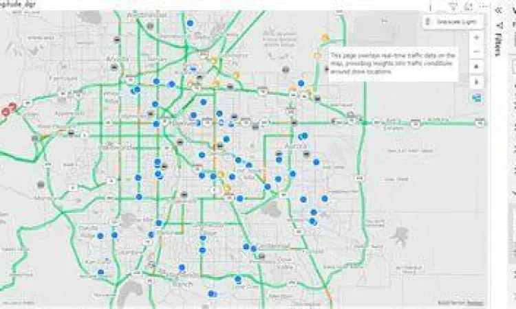 Analisis Lalu Lintas Real-time Tampilan fitur lalu lintas real-time pada peta digital