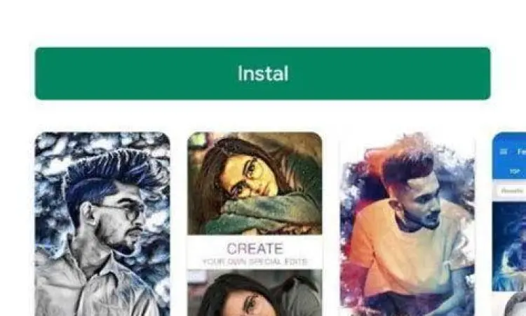 Proses pengeditan di dalam aplikasi Photo Lab
