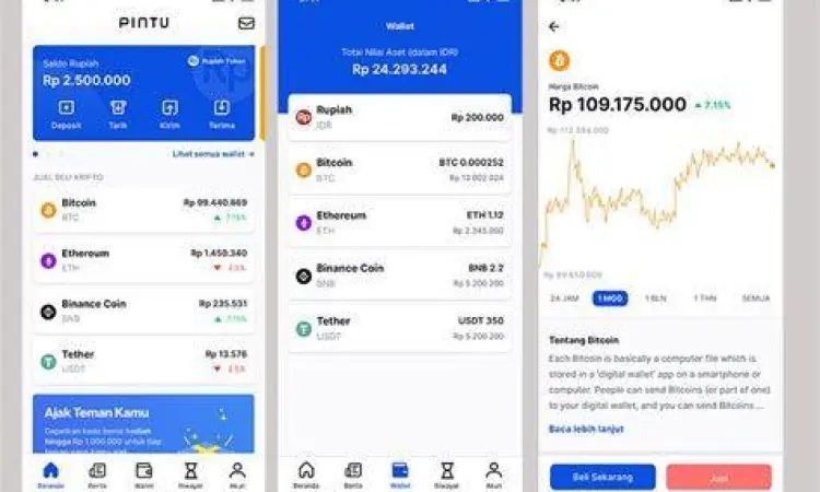 Antarmuka Aplikasi Pintu Tampilan antarmuka aplikasi Pintu yang user friendly