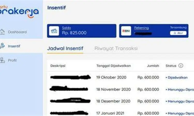 Alur pencairan insentif lewat aplikasi e-wallet