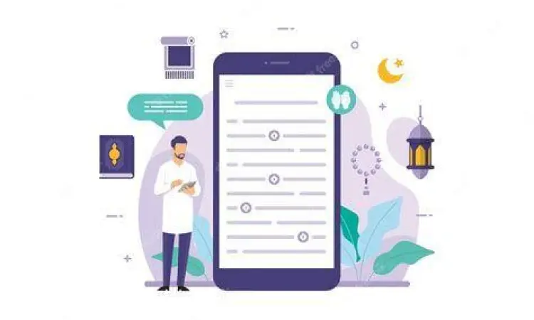 Membaca Al-Quran digital di ponsel